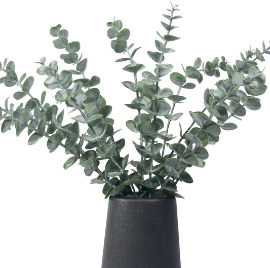 BeautifulU 15PCS Artificial Eucalyptus Leaves Stems, 13inch Tall Realistic and Real Touch Eucalyptus Branches Plants for Wedding Bouquet Home Decor Floral Arrangement