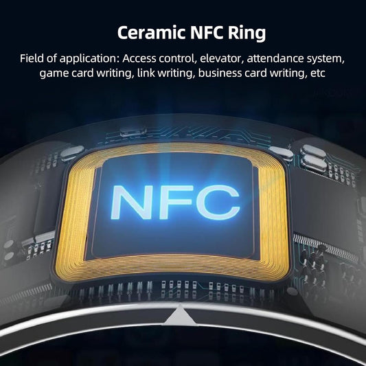 Ceramic NFC Ring Multifunctional NFC 216 Smart Ring for Access Control Elevators Attendance Systems Business Card Writing