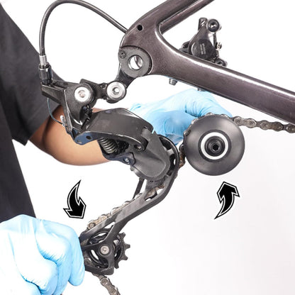 Cycle Chain Keeper, Portable Heavy Duty Retainer Tensioner, Virtual Flywheel Chain Washer Tool, Frame Protector for Cleaning, Transporting, Lubing, Storing Bicycles, 6.3x2.24 inch