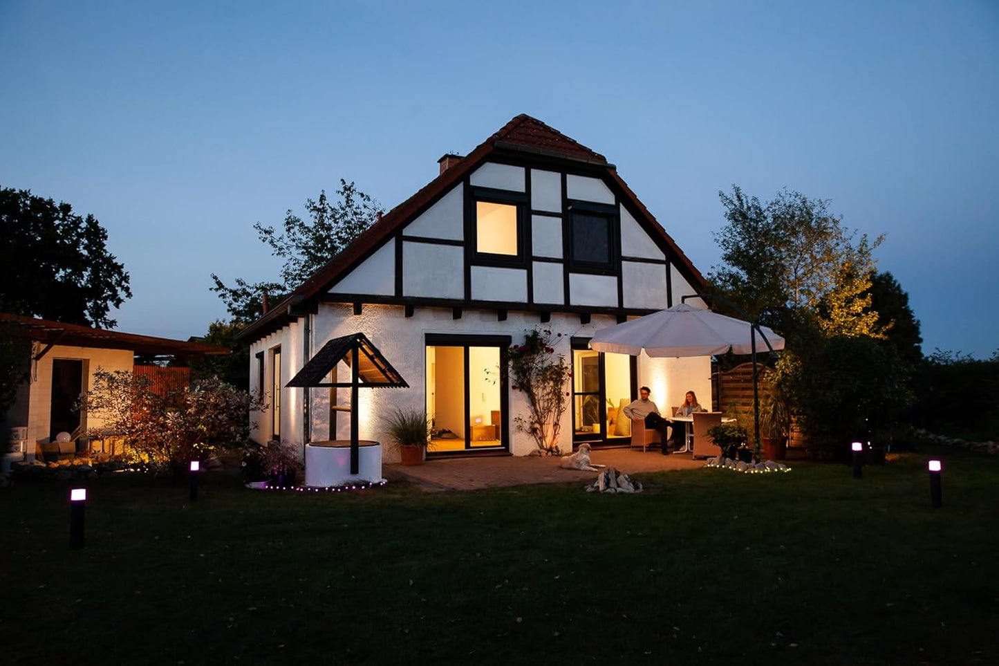 LEDVANCE Smart LED Garden Light with WiFi Technology, Basic Package with 9 LED Points for Outdoor, Changeable RGB Colors, Compatible with Google and Alexa, SMART+ WIFI GARDEN DOT 9P