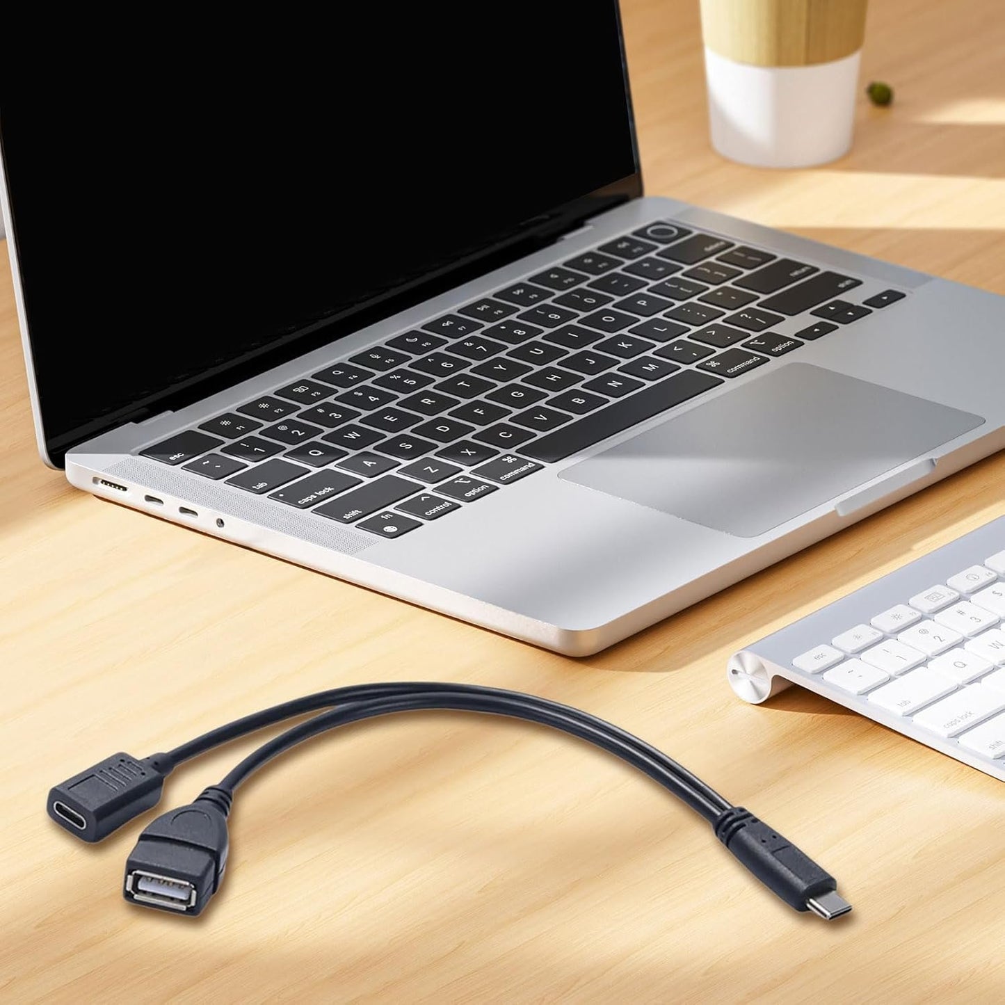NSDSW USB C Adapter and Charging Cable for Live Streaming and 10W Charging On Tablets and Smartphones 20CM/7.87inch