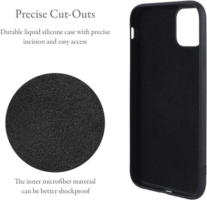 UEEBAI Case for iPhone 11, Slim Liquid Silicone Phone Case with 360 Rotatable Ring Holder Kickstand wtih Magnetic Car Mount Gel Rubber Shockproof TPU Bumper Case Cover for iPhone 11 6.1 - Black