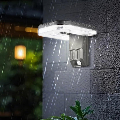 Solar Outdoor Wall Lights, Exterior Waterproof LED Lamp, 4.92 x 4.72 inches Smart Motion Sensor Brightness for Patio, Yard, Pathway, Backyard, Garage Lighting Material ABS PC