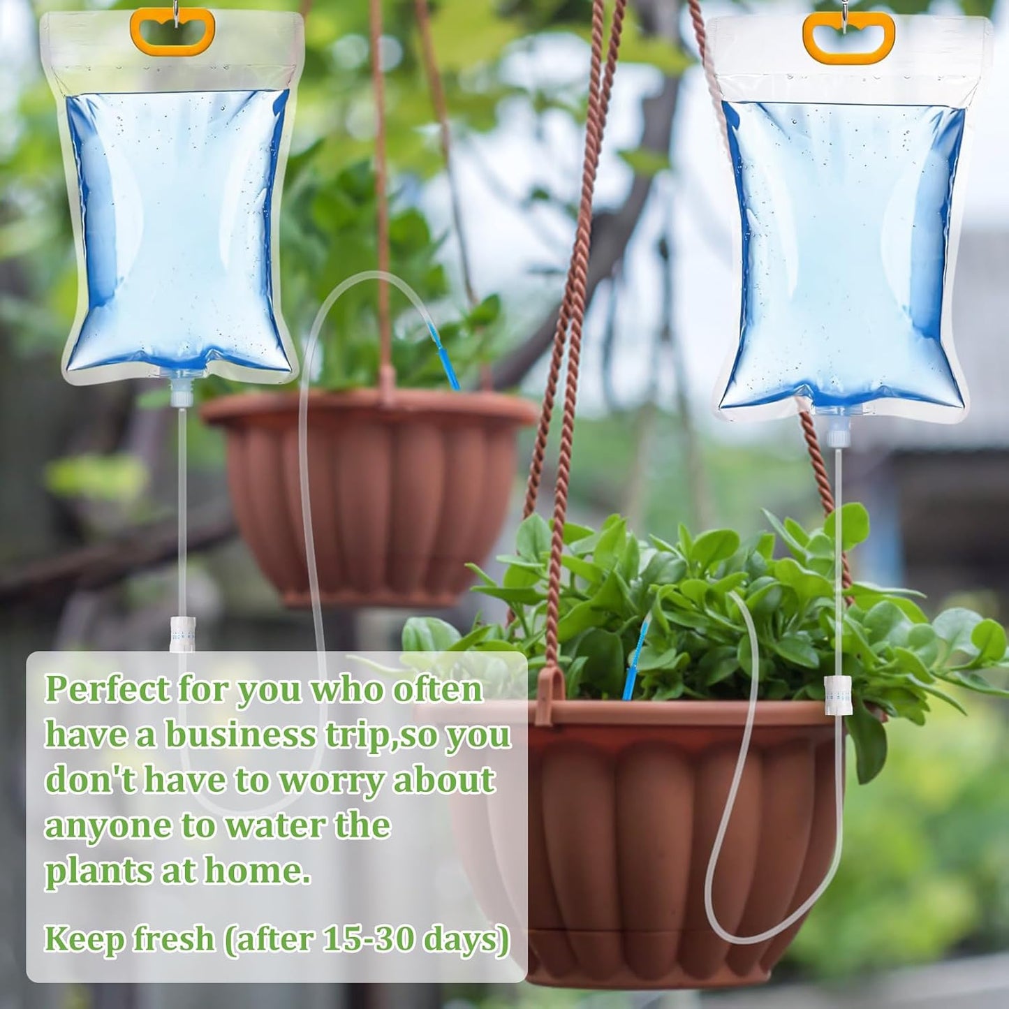 5 x 3.5L Drip Irrigation Bags Automatic Plant Watering System with Adjustable Flow Home Sprinkler Device for Indoor and Outdoor