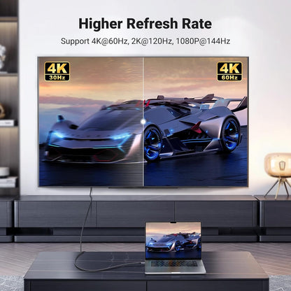 UGREEN 4K@60Hz USB C to HDMI Cable 1M, Type C Thunderbolt 4/3 Video Adapter for Home Office Compatible with iPhone 16/15 Pro Max Plus, MacBook Pro Air iPad Pro, XPS, Galaxy S24, Steam Deck