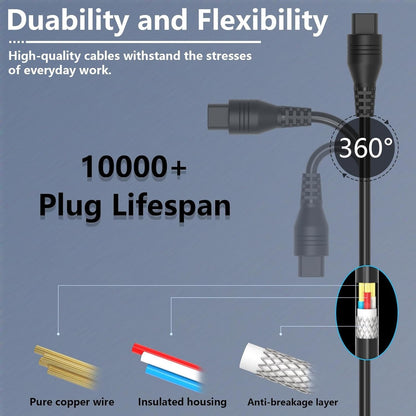 Hafiuege 90W Universal Portable Laptop Charger, 18.5V 19V 19.5V 20v Laptop Power Cord Adapter Charger for Lenovo HP Dell Asus LG JBL Toshiba Samsung Sony Notebook Power Adapter Supply Cord