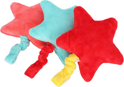 REXVTNS Starfish Pet Chew Toy 3 Pack | Care orale di cotone pluviale morbido per cani/gatti | PET - Amichevole giocattolo mobile da masticare con corda per cuccioli e gattini