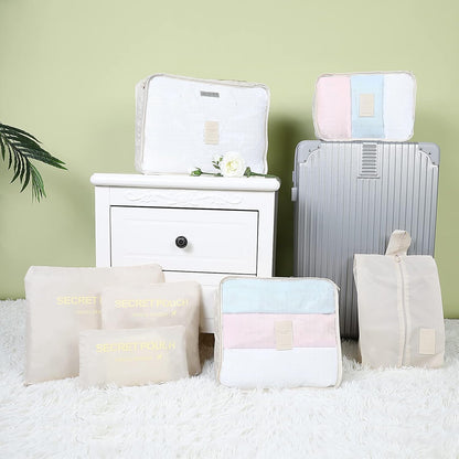 Romon Travel Suitcase Organizer, 7 Pieces Organizer Suitcase Packing Cube Set Travel Organizer for Clothes, Cosmetics, Shoes, Underwear
