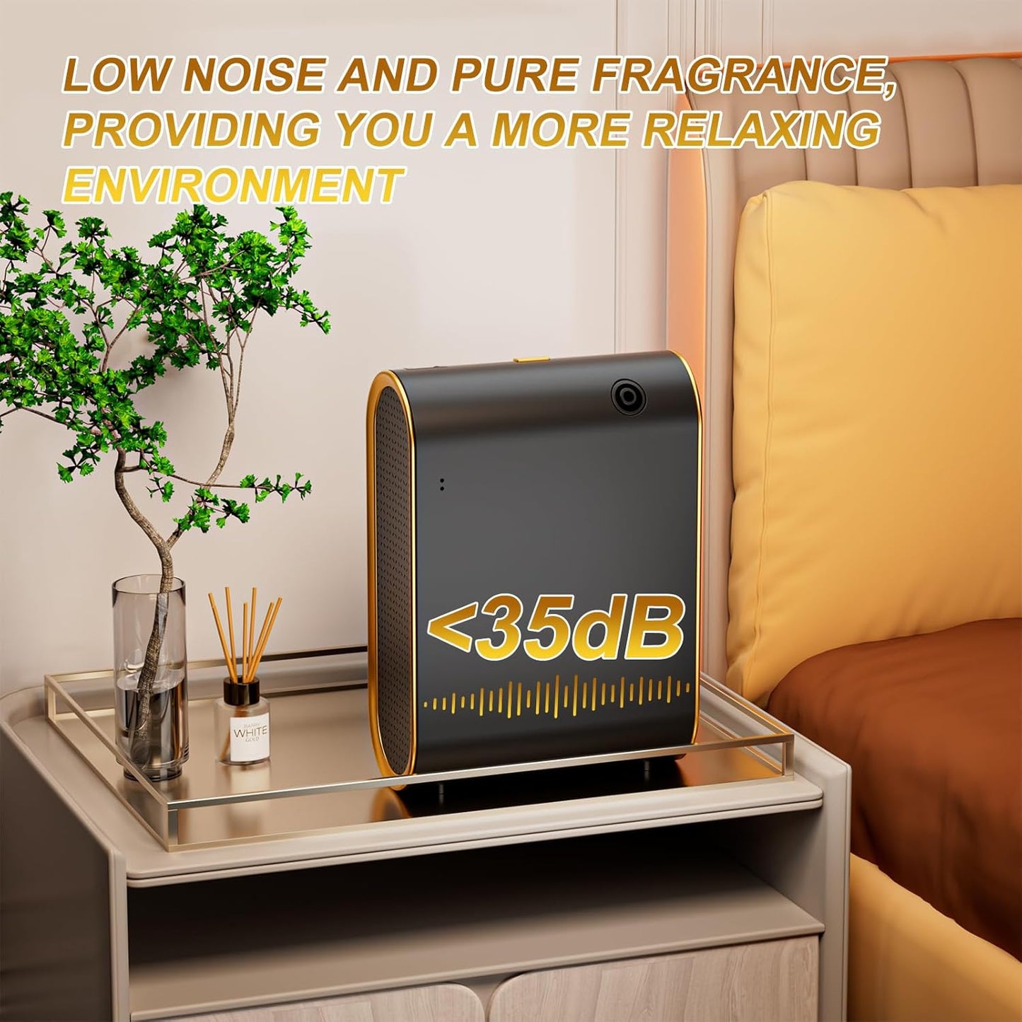 Smart Scent Air Machine for Home, 1500 Sq. Ft Hotel Collection Diffuser with Cold Air Tech, Whole House Fragrance & Low Noise, Bluetooth Scent Air Diffuser for Home, Hotel, Office, Spa(Black)