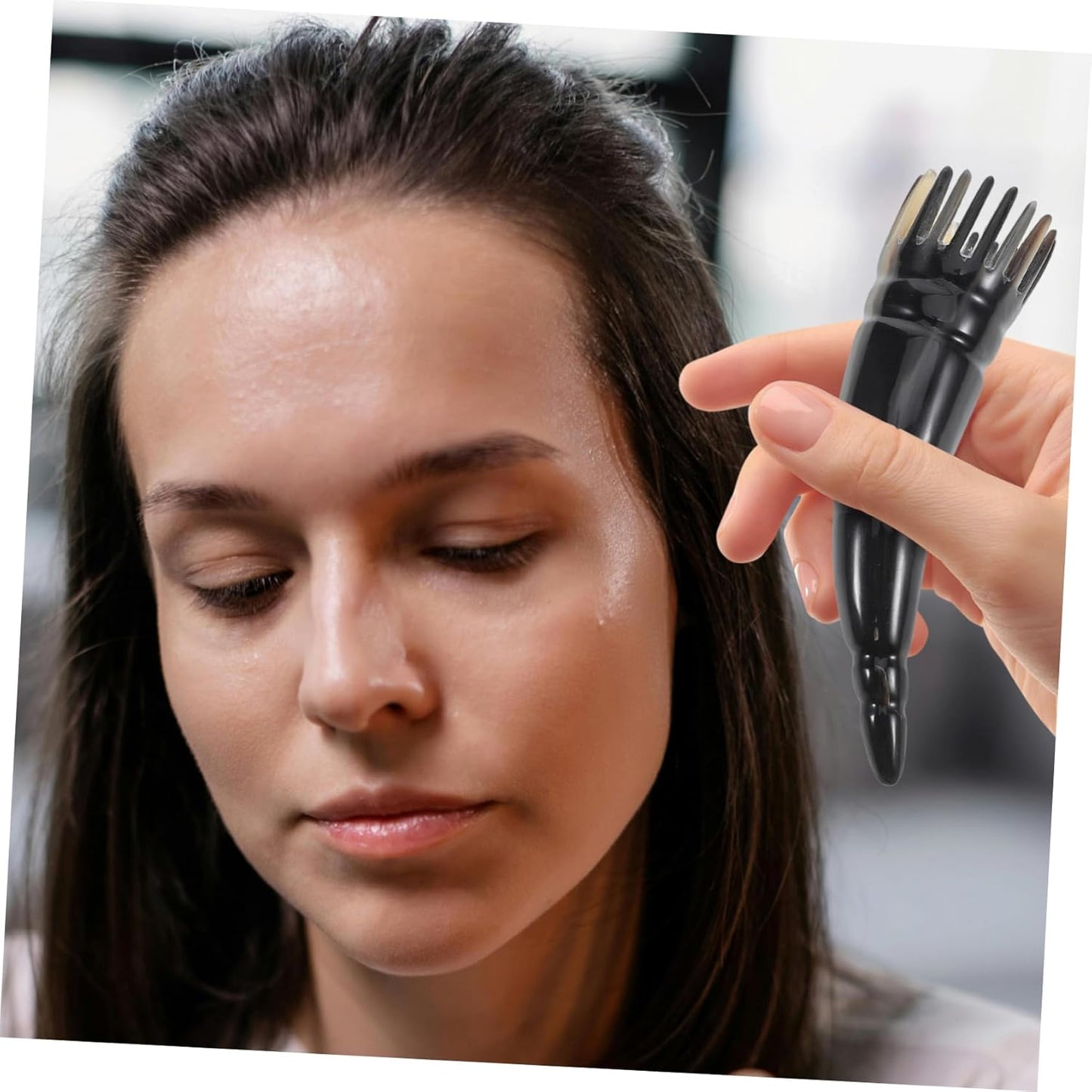 OATIPHO Natural Ox Horn Comb Gentle Scalp Massager Tool for Hair Massage Horn Brush for Healthy Scalp and Smooth Hair Design