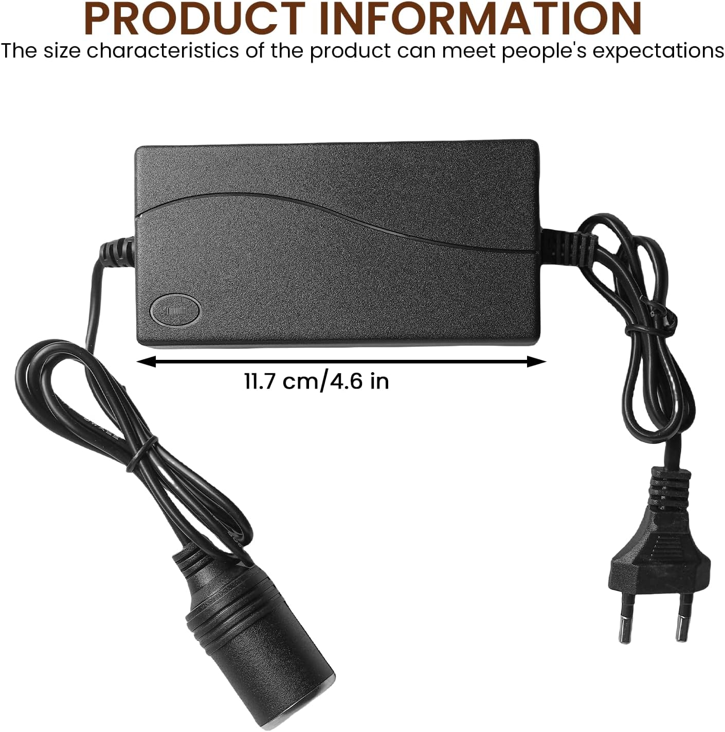 2 x AC to DC Converter Adapter 220V to 12V 5A Cigarette Lighter Power Adapter for Car Fridge Vacuum Cleaner