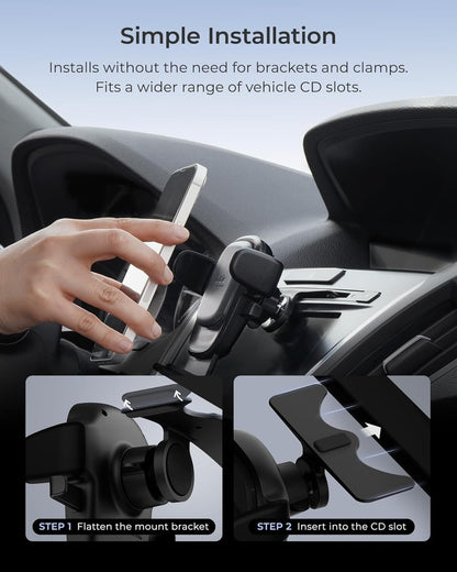 iOttie Easy One Touch 6 CD Slot Car Phone Mount - Universal Cell Phone Holder for iPhone, Google, Samsung, Moto, Huawei, Nokia, LG, and All Other Smartphones