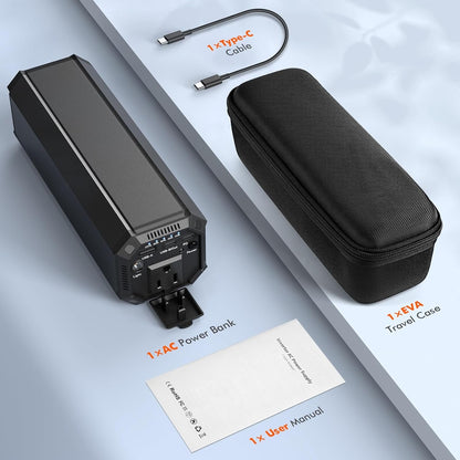Portable Power Bank with AC Outlet,120W/31200mAh Laptop Power Bank,65W PD External Battery Pack Charger.Travel Laptop Charger for Outdoor Camping,Home Emergency
