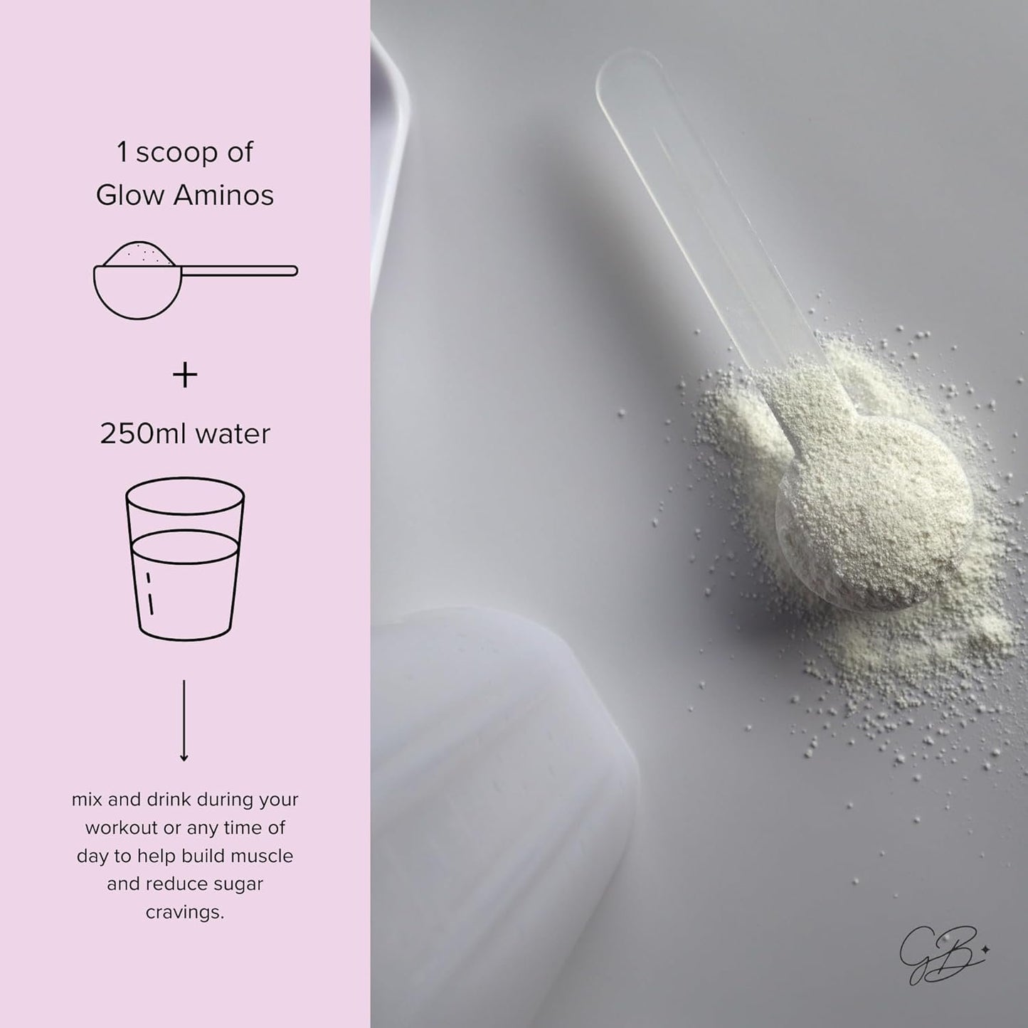 Glow Aminos - Blue Raspberry | 445g - 45 servings | Vegan, GF, DF, Sucralose-Free | Pure EAAs, Essential Amino Acid Powder, Amino Acid Supplement, Clean Aminos, Essential Amino Acids | Support Muscle Build, Recovery, Lean Mass, Toned Body, Hydration.