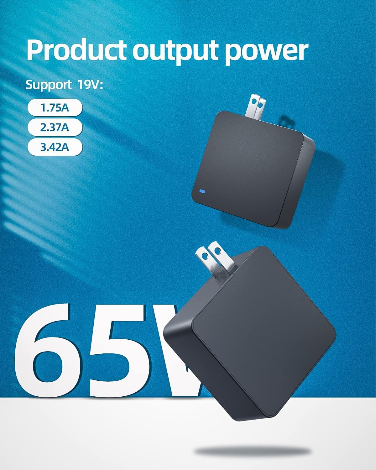 Laptop Charger for Asus, (UL Safety Certified), Vivobook Zenbook Chormebook and More Series, Power Lamp, Extended Cable, Round Connector, 65W, 45W, 33W