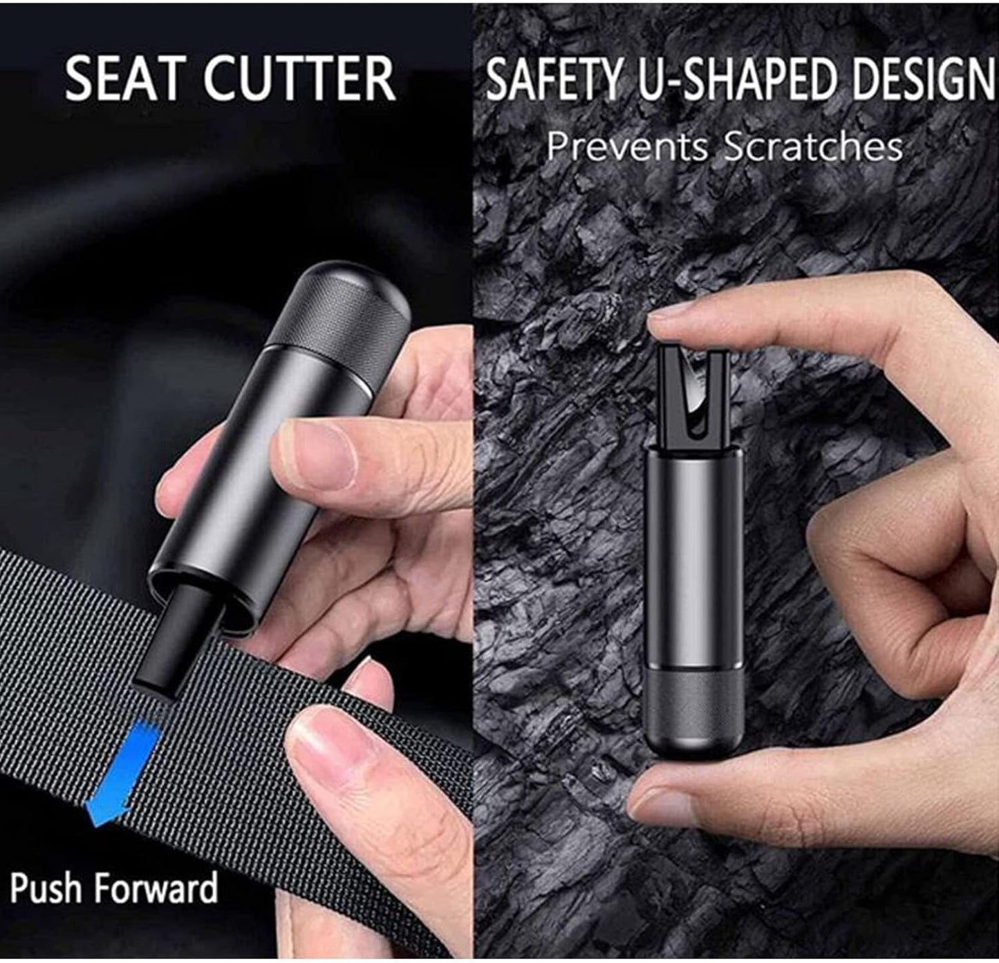 XJQ Beamlab Life Hammer Car Escape Tool And Seatbelt Cutter, Beam Lab Car Safety Hammer, Breaking Glass Breaker, Auto Emergency Escape Tool for Land And Underwater (3PCS-C)