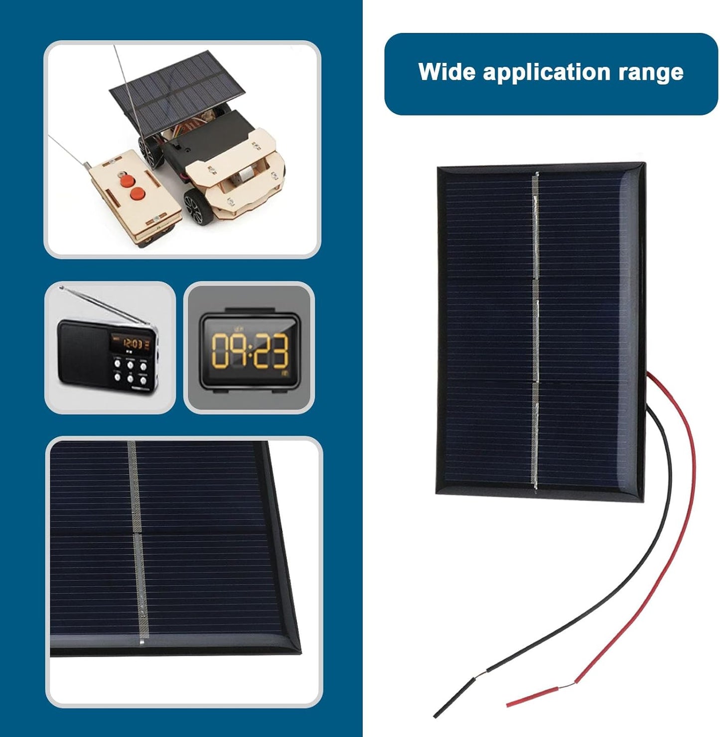 Create idea 4pcs Micro Solar Photovoltaic Panels 60x80mm 1.5V 0.65W Miniature Solar Panels Photovoltaic Cells Solar Light Toys for Solar Energy DIY Home Science Projects