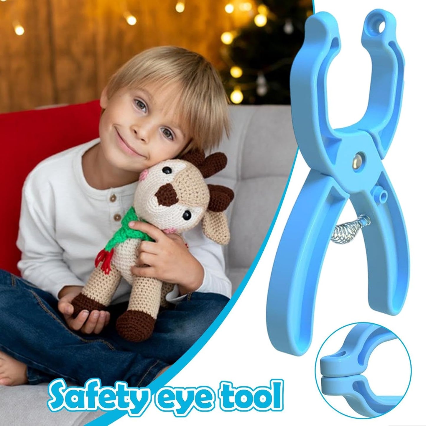 Crocheting Auxiliary Tool, Eye Installation Tool, Quick Eye Tool, Sewing Safety Eye Tool, Safety Eye Tool Clamp Sewing 5-30mm Safety Eye Installation Tool for Crocheting and Sewing Crafts