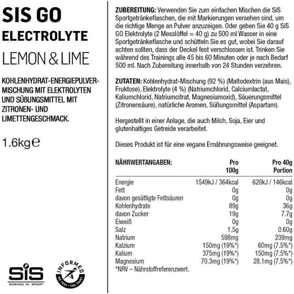 Science in Sport GO Electrolyte Energy Drink Powder, Lemon and Lime, 1.6 kg