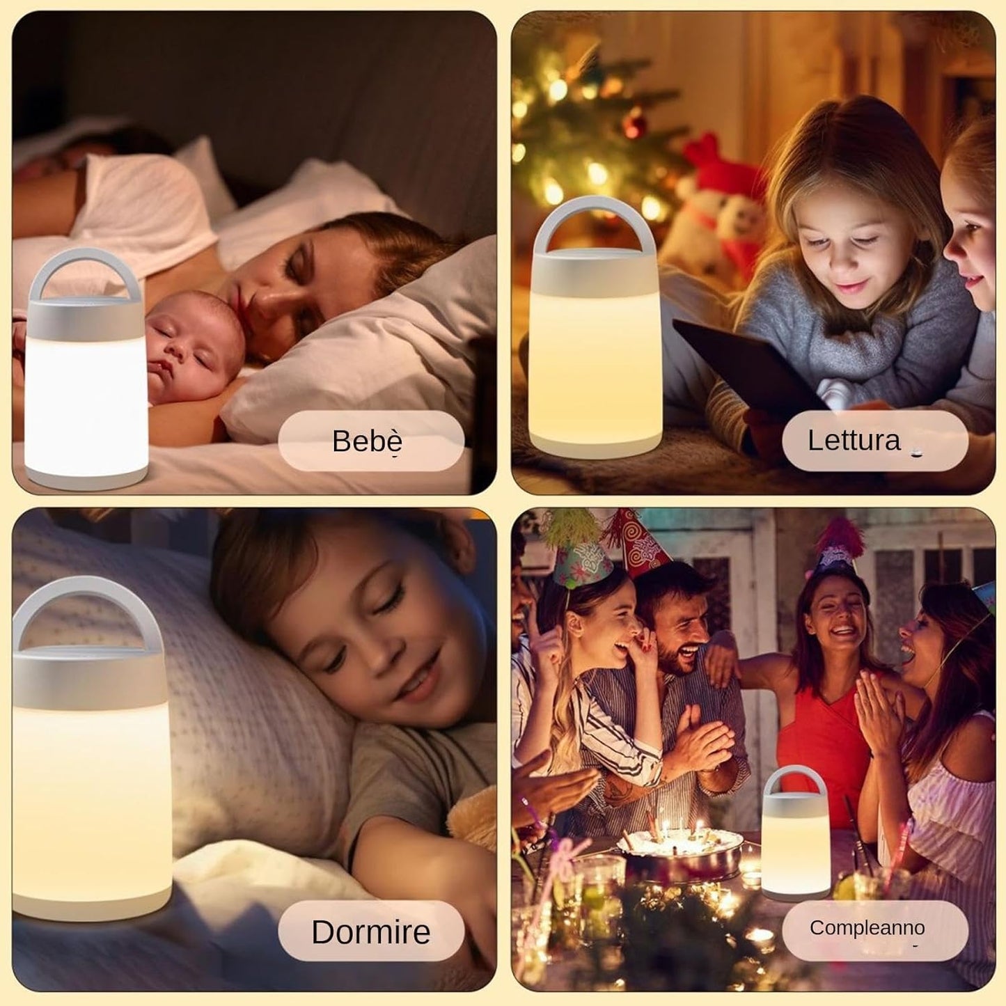 Fruusv Kids Night Lamp, Remote Touch Control 10 Colors Baby Night Light with Timer, Smart Portable Bedside Lantern, Kids Desk Lighting for Living Room, Bedroom, Computer Table