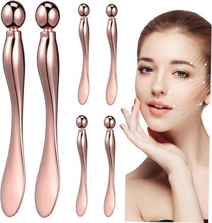 MUCKLILY 6Pezzi Applicatore per Crema per Massaggiatore per Occhi Gonfi Spatola Metallo Facile da Della