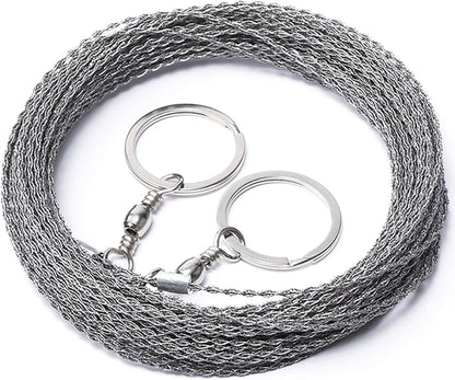 Outdoor Manual Hand Steel Wire Saw 1/2M Hand Chain Saw Cutter Portable Travel Camping Emergency Gear Survival Tools (Color : 2 m)
