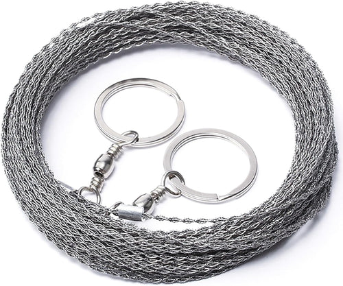 Outdoor Manual Hand Steel Wire Saw 1/2M Hand Chain Saw Cutter Portable Travel Camping Emergency Gear Survival Tools (Color : 2 m)