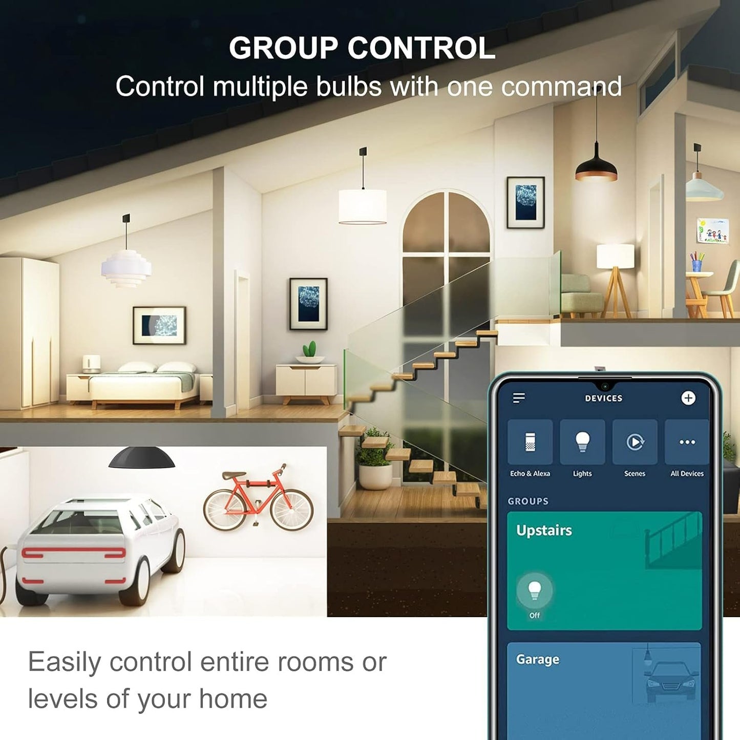 Sengled Alexa Light Bulbs, 100W Equivalent, S1 Auto Pairing with Alexa Devices, Smart Light Bulb that Work with Alexa, Bluetooth Mesh Smart Home Lighting, ‎Warm Light Bulbs, No Hub Required, 2-Pack,