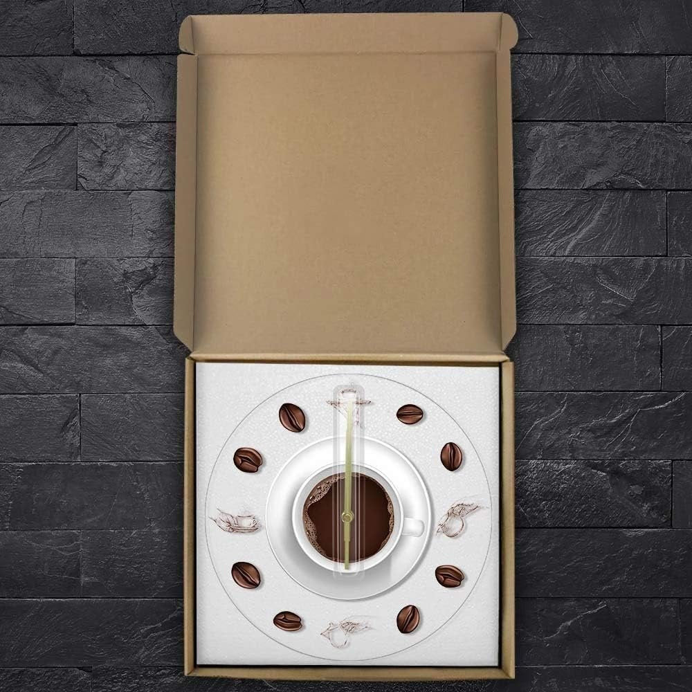 Coffee Hand Coffee Beans Wall Clock Modern Design Cafe Coffee Mug Kitchen Acrylic Wall Watch