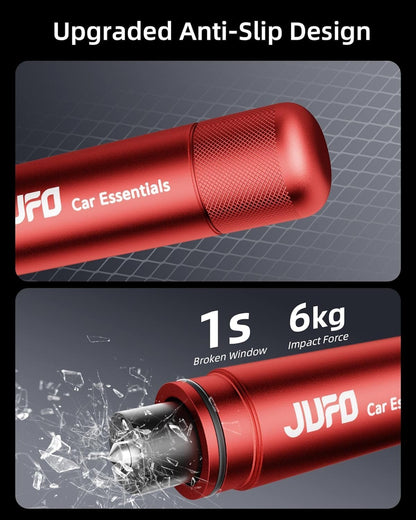 JUFO 3 Pack Car Escape Tool with Seat Belt Cutter Quick Emergency Window Breaker Escape Safety Hammer (Red *3