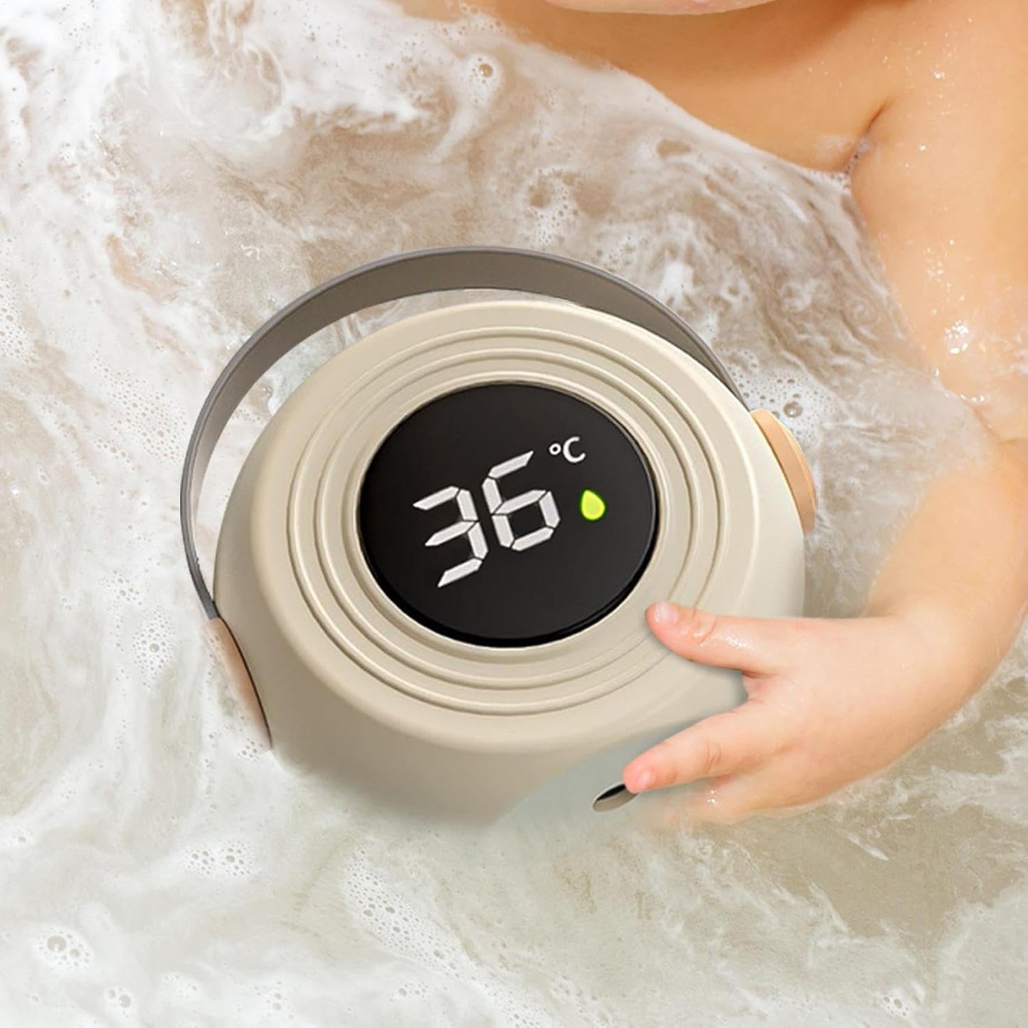 Baby Bath Temperature Gauge, Digital Water Thermometer with LCD Display Sensor 11 x 10 cm, Accurate Heat Monitor Tub Shower Pool, Baby Safety Tool for Bathroom Swimming Time
