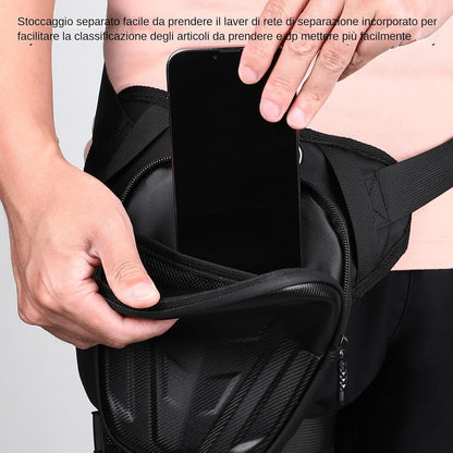 Motorcycle Leg Bag, Thigh Pouch Leg Strap, 3.7x9.8 Inches Shell Waterproof, Large Capacity Riding, Secure Waist Thigh Pack for Cycling Hiking, Camping Fishing, Travel Outdoor Gear