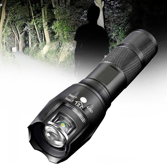 Vitaltac Flashlight, Vitaltac Mini Flashlight Tactical 900000 Lumens, Vitaltac Flashlights High Lumens Rechargeable, Waterproof Zoomable Duty Waterproof Flash Lights for Outdoor Or Emergencies (1)