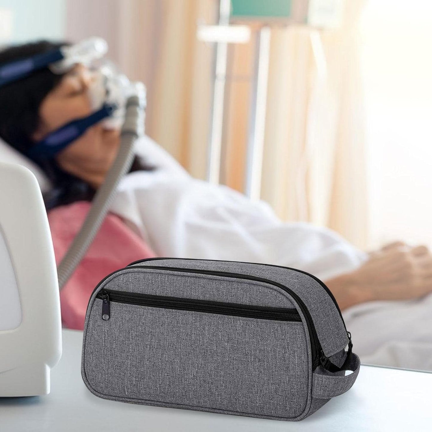 GIMOCOOL CPAP Travel Bag - Thickened Travel Fan Bag | CPAP Car Protective Case, Multiple Compartments Bag for Home CPAP Accessories