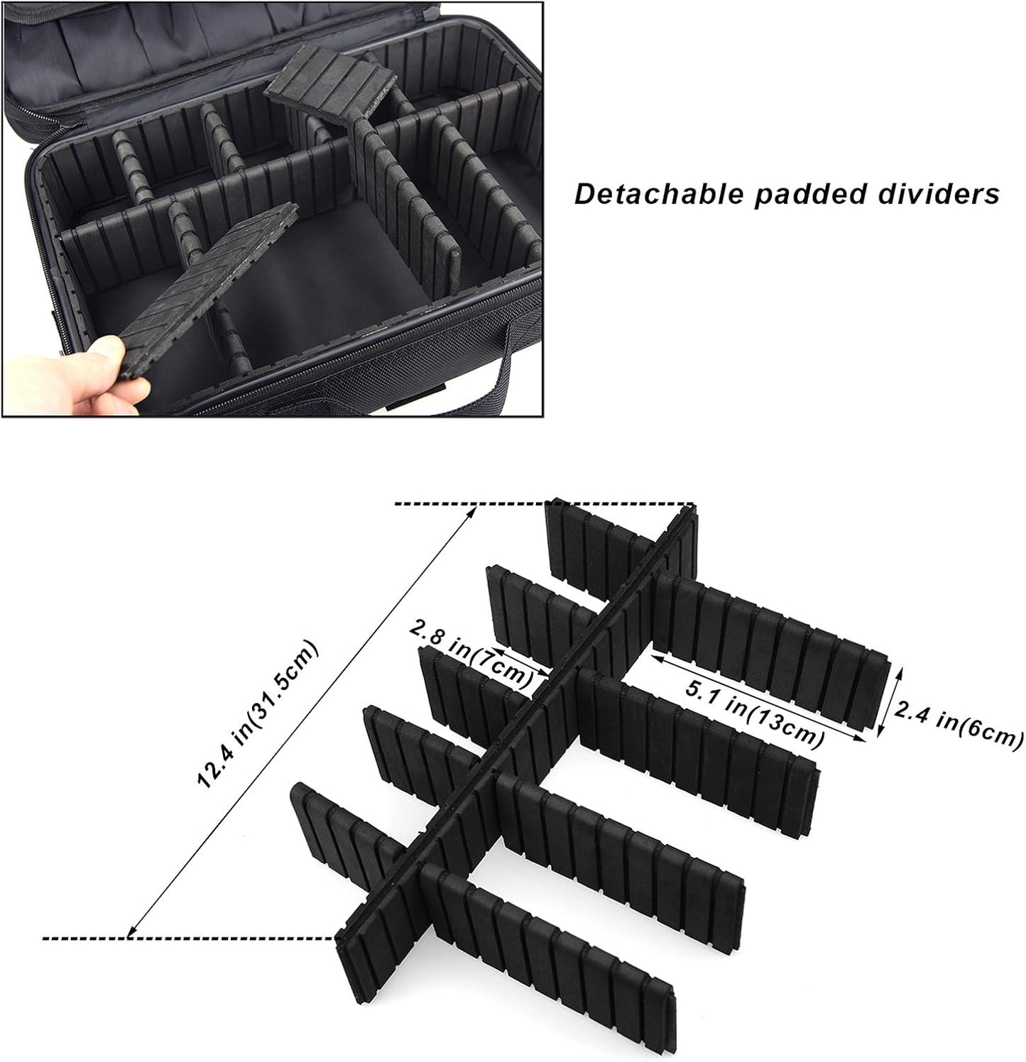 DCCN Beauty Case, Portable Travel Makeup Bag, Large Capacity Bag