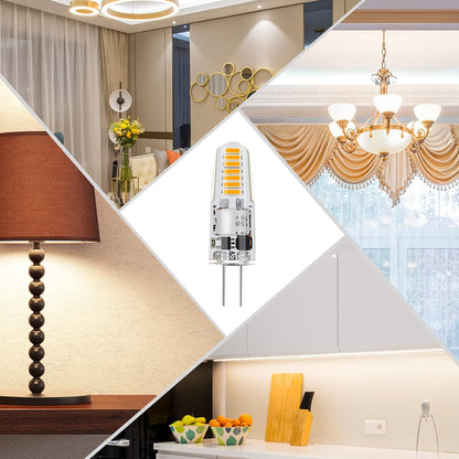 I-SHUNFA G4 1.2W LED Bulbs, AC/DC 12V, Warm White 3000K LED Bulb, Replaces 15W Halogen Bulbs, G4 110LM, Non-Dimmable Bulb, Stud Base Lamp, 10 Pack