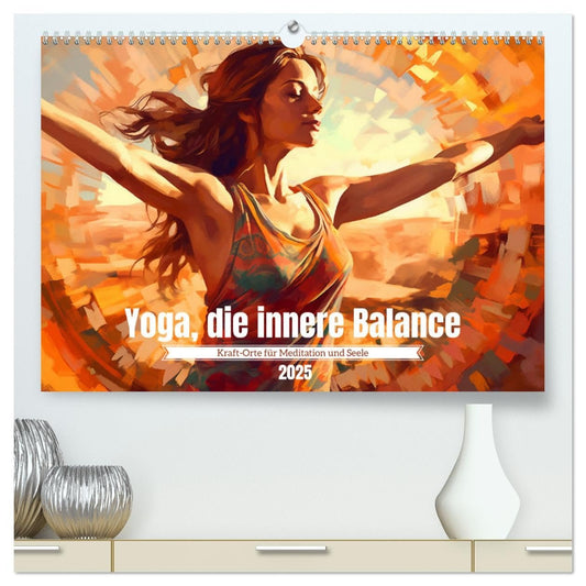 Yoga, the Inner Balance (High-Quality Premium Wall Calendar 2025 DIN A2 Landscape), High Gloss Art Print