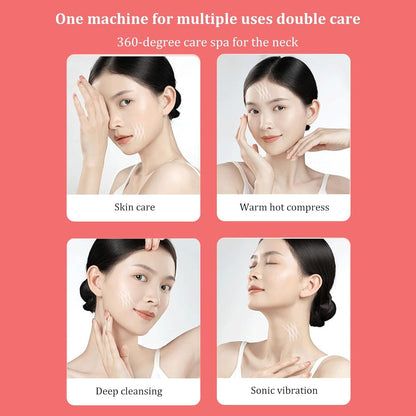 Neck Face Massager, Portable Facial Massager for Skin Care, Face Lift Device, Skin Beauty Device for Face and Neck, Portable Electric Face Massager