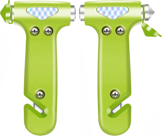COFSODI 2PCS Safe Hammer Car Window Breaker Tool. Seat Belt Cutter and Glass Breaker. Car Necessities SafetyHammer Glass Breaker. Window Punch Tool in Car Emergency Kit. Compact Car Escape Tool.