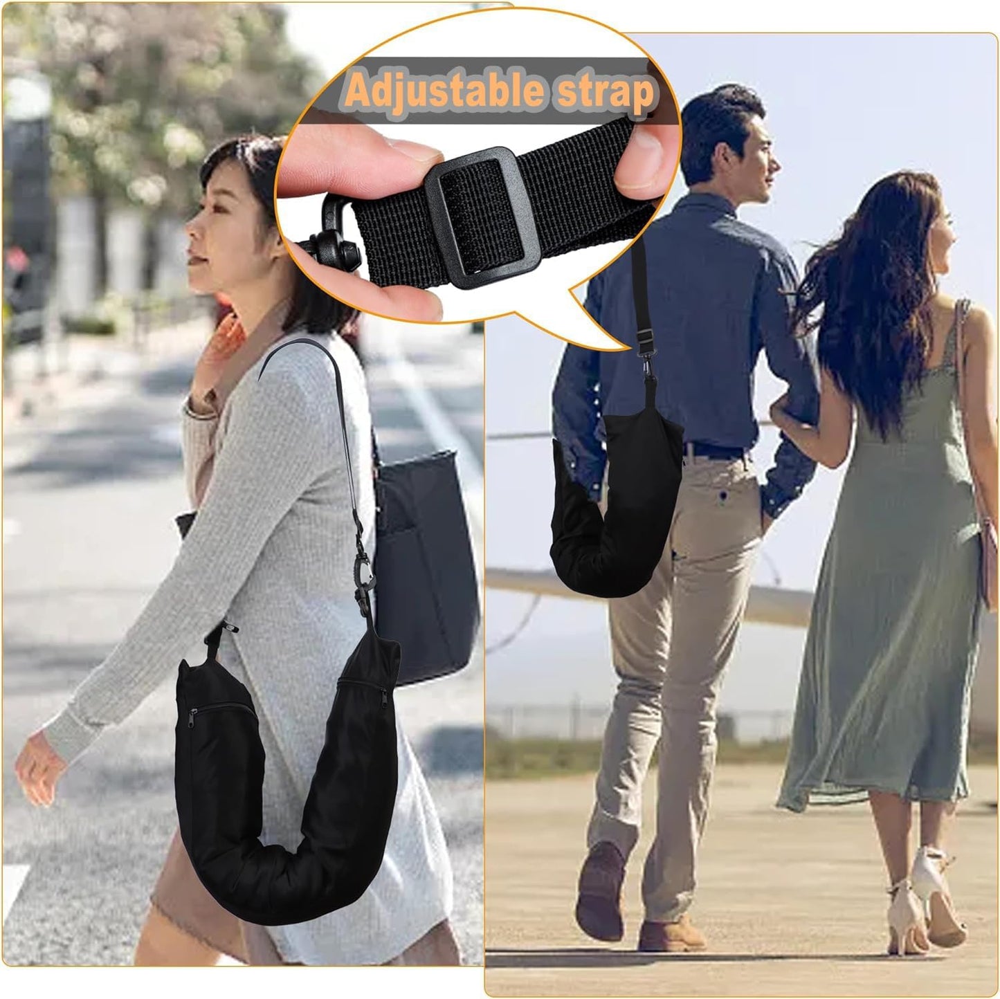 Wzenclave Travel Stuffable with Clothes Neck Pillow Adjustable Soft Velvet U-Shaped Pillow Portable Washable Plane Neck Carry-on Sleeping Rest Cushion Airplane Pillow for Traveling Car Home Office