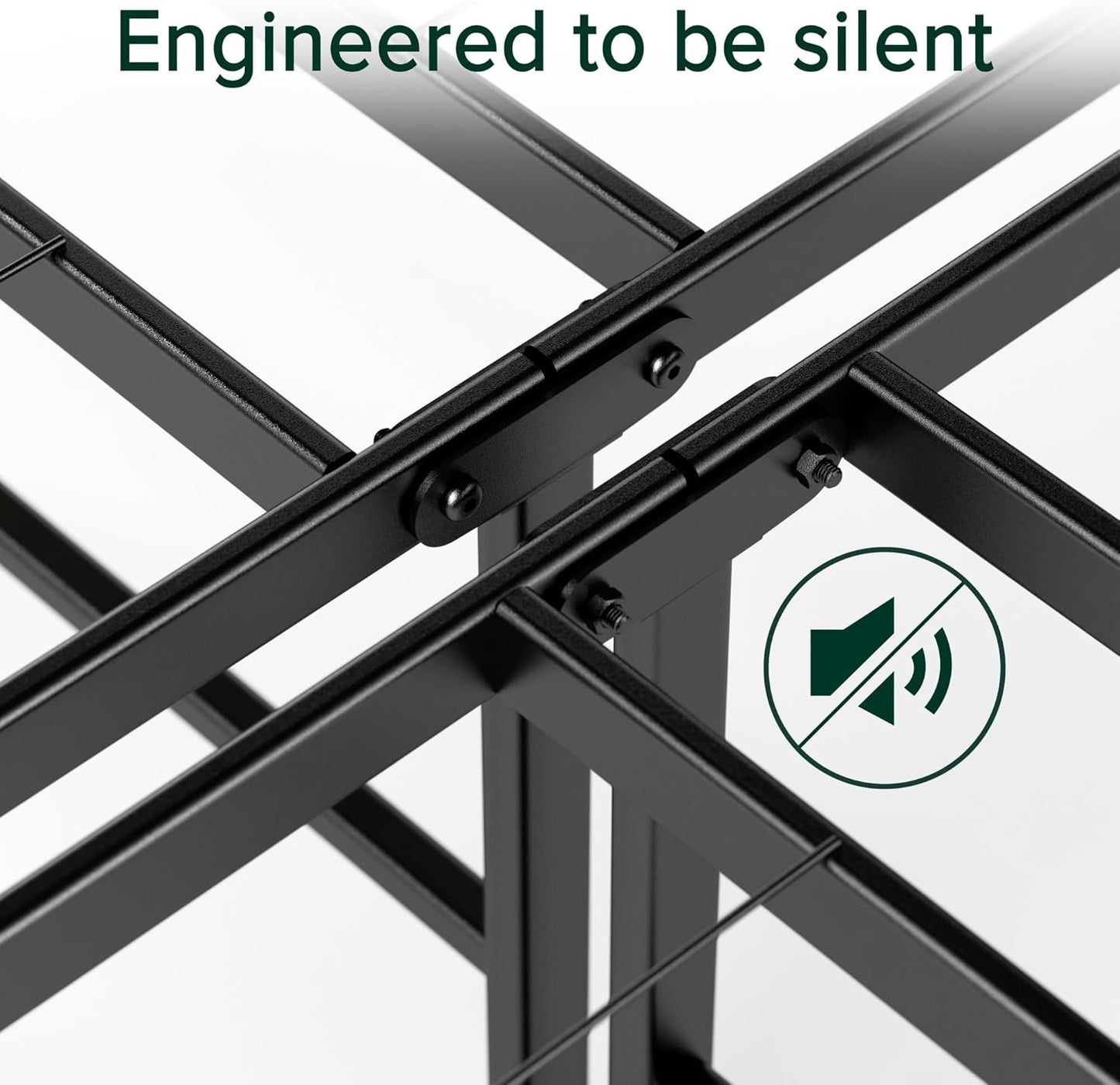 Zinus Full Bed Frame - SmartBase 14 Inch Deluxe Metal Bed Frame with Steel Slat Support - No Box Spring Needed, Tool-Free Assembly, Heavy Duty Platform Bed Frame with Underbed Storage Space, Full Size