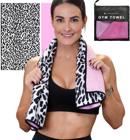 Jymjunki Gym Towel for Working Out (90 x 45 CM) - 100% Recycled Microfiber, Lightweight Soft & Highly Absorbent Sports, Yoga & Workout Towel, Sweat Towel for Gym - Great Gift Idea