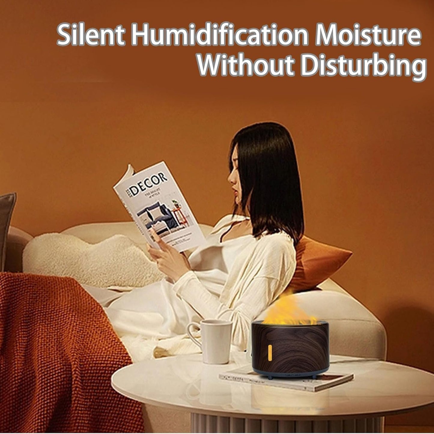 Aromatherapy Humidifier with Flame Effect & Bluetooth Speaker – 200ml Cool Mist Essential Oil Diffuser, Night Light, Remote Control, Auto Shut-Off, Ultra-Quiet for Bedroom, Office, Travel