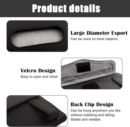 Car Accessories Interior, 4 Pack Car Accessories Include 1 Car Tissue Holder, 1 Car Sunglasses Holder, 2 Car Seat Headrest Hook, Christmas Automotive Car Essentials for Car Sun Visor ï¼ˆBlackï¼‰