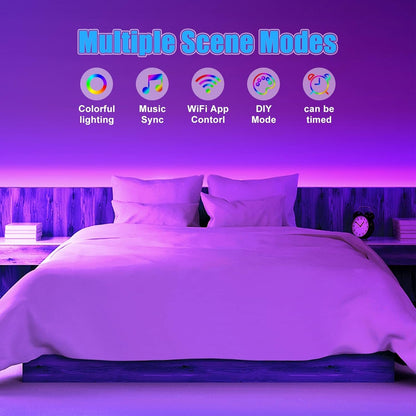 Smart LED Light Strip Alexa, [3m] [WiFi App Control] Diyife 5050 RGB LED Strip Light Compatible with Alexa/Google Assistant, Timer, 16 Million Colors Changing, Music Sync, for TV, Bedrooms, Christmas