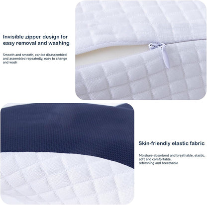 Cervical Pillow for Neck, Memory Foam Pillow for Neck Pain Relief, Ergonomic Side Sleeper Pillow for Sleeping, Orthopedic Memory Foam Pillows, for Support Shoulder Side Back Stomach