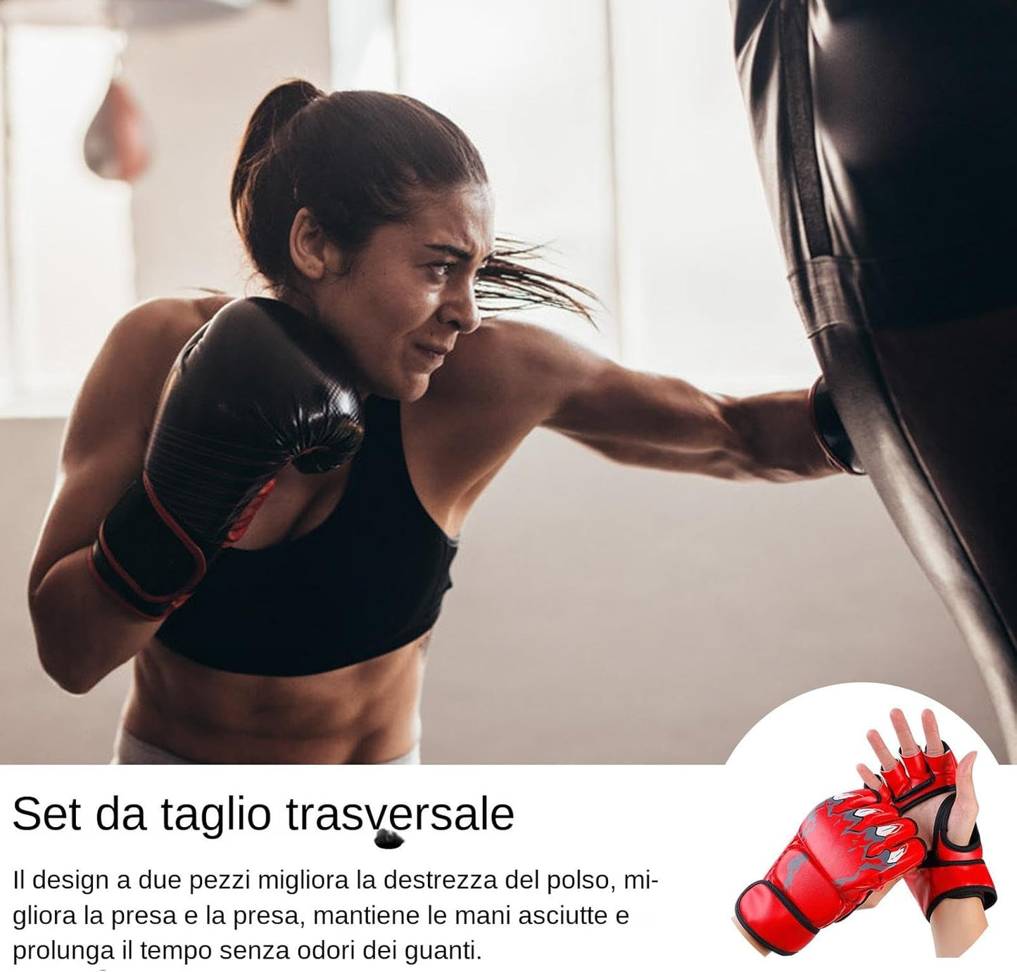 Boxing Gloves, Grappling Sparring Gloves, Half Finger Mitts, Adjustable Boxing Mitts, Wrist Support Gloves, Kickboxing Training Gloves, Cage Fighting Gloves, Punching Bag Workout Gear, Sparring Towing