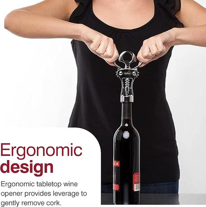 Zyliss Stainless Corkscrew & Bottle Opener - Wine Corkscrew & Beer Bottle Opener with Rubber Handles - Dishwasher-Safe Kitchen Tool & Gadget