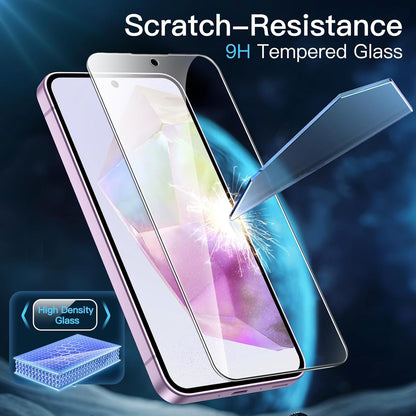 JETech Screen Protector for Samsung Galaxy A35 5G 6.6-Inch, 9H Tempered Glass Film, Anti-Scratch, HD Clear, 3-Pack
