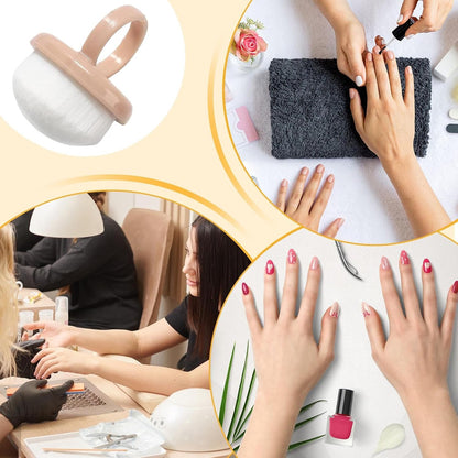 Ring Dust Brush, Finger Cleaning Brush, Soft Bristle Manicure Duster Tools, Convenient for Home Salon Indoor Travel Grooming, Easy Cleanup, Nail and Toenail Care, 1.3x1x3x1.6 in